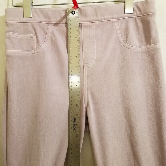 Spanx Women’s Light Pink Jean Leggings Size Large – Soft Stretch Denim Pre-Owned - Picture 5 of 16